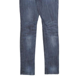 GUESS Womens Jeans Blue Slim Skinny Denim Medium W24 L32 Crystal Skull Back