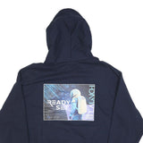 CHAMPION Mens Navy Blue Sciton Hoodie XL Ready Set Launch Graphic