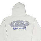 LEE Mens White Freedom High School Hoodie L Cotton Pullover 2007 Print
