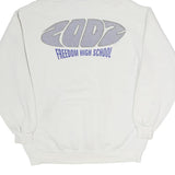 LEE Mens White Freedom High School Hoodie L Cotton Pullover 2007 Print