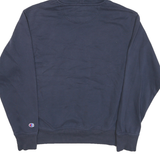 CHAMPION Mens Navy Blue Hoodie M Cotton Blend Pullover Sweatshirt