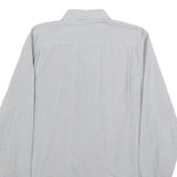 LACOSTE Mens Grey & White Check Shirt S Button-Down Collar Long Sleeve Casual