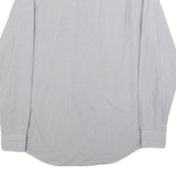 LACOSTE Mens Grey & White Check Shirt S Button-Down Collar Long Sleeve Casual