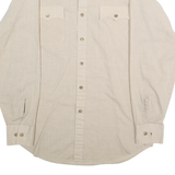 KINGSPORT Mens Beige Check Shirt M Casual Button-Up Long Sleeve Comfortable