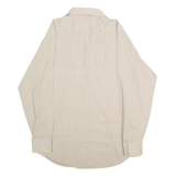KINGSPORT Mens Beige Check Shirt M Casual Button-Up Long Sleeve Comfortable