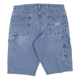 WRANGLER Mens Shorts Blue Casual Denim L W36 Distressed Workwear