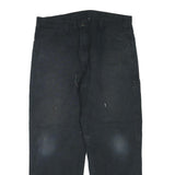DICKIES Mens Black Regular Fit Straight Denim Jeans W36 L28 Workwear Durable