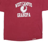 HANES Mens Maroon West Campus Grandpa Graphic T-Shirt XL Short Sleeve Crew Neck