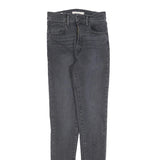 LEVI'S Womens Jeans Black Slim Skinny Denim Medium W27 L32 Stretch Zip Fasten