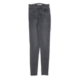 LEVI'S Womens Jeans Black Slim Skinny Denim Medium W27 L32 Stretch Zip Fasten