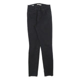 LEVI'S 721 BIG E Womens Jeans Black Slim Skinny Denim W25 L28 Zip Cotton Blend