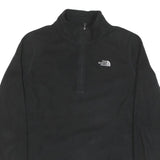 THE NORTH FACE Womens Black Patterned Jumper 1/4 Zip Regular Fit L