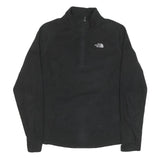 THE NORTH FACE Womens Black Patterned Jumper 1/4 Zip Regular Fit L