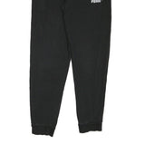 PUMA Mens Joggers Black S W28 L29 Slim Tapered Cotton Blend Logo