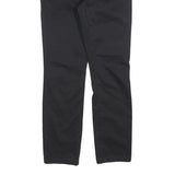 TOMMY HILFIGER Mens Cotton Blend Black Slim Straight Trousers W28 L30 Zip