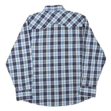 WRANGLER Mens Blue & Navy Check Shirt XL Western Country Casual Cotton Blend