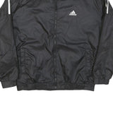 ADIDAS Womens Black Jacket M Polyester Blend Zip Plain Casual Sportswear