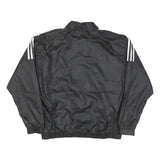ADIDAS Womens Black Jacket M Polyester Blend Zip Plain Casual Sportswear