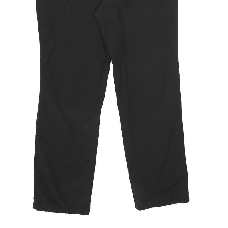 TREVOLUTION Lined Mens Black Polyester Blend Regular Straight Trousers W34 L32