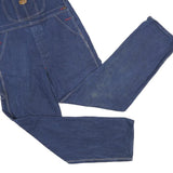 RED KAP Mens Blue Cotton Dungarees Regular Fit Denim L W36 L36 Workwear