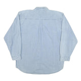 Mens Light Blue Racing 24 Button Down Cotton Blend Shirt XL