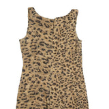 RICKI'S Womens Brown Leopard Print Shift Dress Cotton Blend Sleeveless M