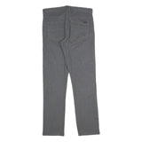 CALVIN KLEIN Mens Cotton Blend Grey Slim Straight Trousers W30 L32 Casual Zip