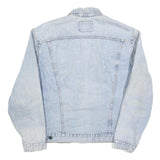 LEVI'S Mens Blue Cotton Denim Jacket L Button Plain Casual Stylish Classic