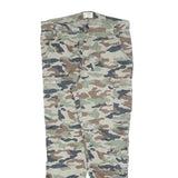 TALLY WEIJL Womens Cotton Blend Green Brown Camouflage Regular Tapered Trousers