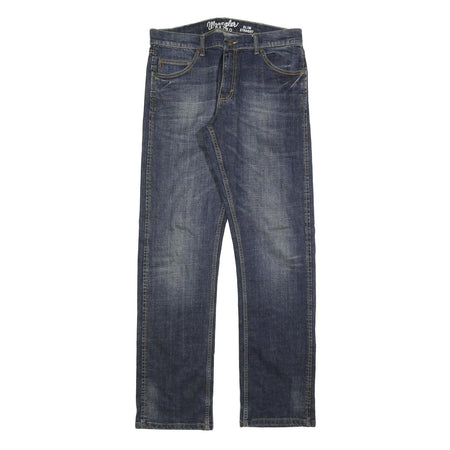 WRANGLER Mens Slim Slim Straight Denim Medium W34 L34 Classic Zip Jeans