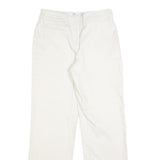 TOMMY HILFIGER Womens Cotton Blend White Regular Straight Trousers W28 L30