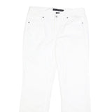 CALVIN KLEIN JEANS Womens Cotton White Regular Straight Trousers W31 L30 Classic