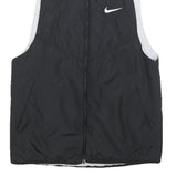 NIKE Womens Black White Running Jacket S Polyester Zip Therma-Fit Fitness