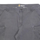 CARHARTT Mens Shorts Grey Cargo Relaxed Fit XL W40 Durable Workwear