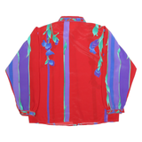 EIFFEL Womens Red & Purple Printed Shirt Long Sleeve Collared M Button Up