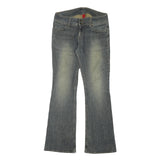 H&M Womens Blue Regular Flared Denim Medium W32 L32 Jeans Classic Cotton Blend