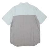 VANS Mens Blue & Grey Cotton Blend Shirt XL Button Front Casual Summer