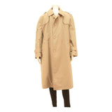 WINDSOR Mens Beige Classic Trench Coat L Polyester Blend Button Closure Stylish