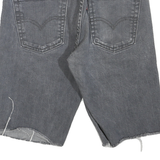 LEVI'S Womens Shorts Grey Denim Casual S W29 Frayed Hem 514 Style