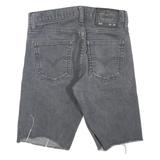 LEVI'S Womens Shorts Grey Denim Casual S W29 Frayed Hem 514 Style