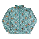 SUNTERRA Womens Green Polyester Blend Zip Jacket M Printed Pattern Lightweight