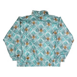 SUNTERRA Womens Green Polyester Blend Zip Jacket M Printed Pattern Lightweight