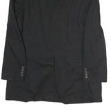 LAUREN RALPH LAUREN Mens Black Cotton Pinstripe Classic Jacket L Tailored Button