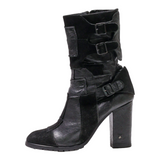 FORNARINA Ankle Boots Black Leather Womens UK 7