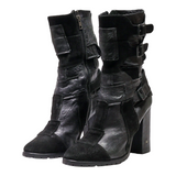 FORNARINA Ankle Boots Black Leather Womens UK 7