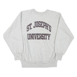 CHAMPION Mens Grey St Joseph's University Crew Neck XL Cotton Blend Sweatshirt