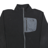 THE NORTH FACE Mens Black & Grey Patterned Polyester Jumper Zip Crew Neck XL