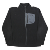 THE NORTH FACE Mens Black & Grey Patterned Polyester Jumper Zip Crew Neck XL