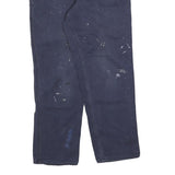 CARHARTT Mens Cotton Blend Navy Relaxed Straight Trousers W30 L30 Workwear