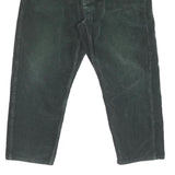 CARHARTT Mens Relaxed Green Cotton Blend Corduroy Trousers W36 L25 Casual